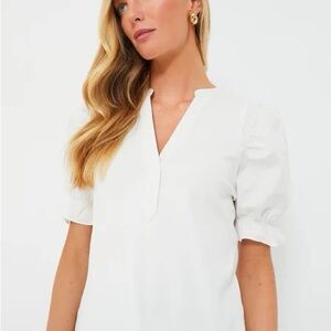 Tuckernuck Pomander Place White Livia Puff Sleeve Top